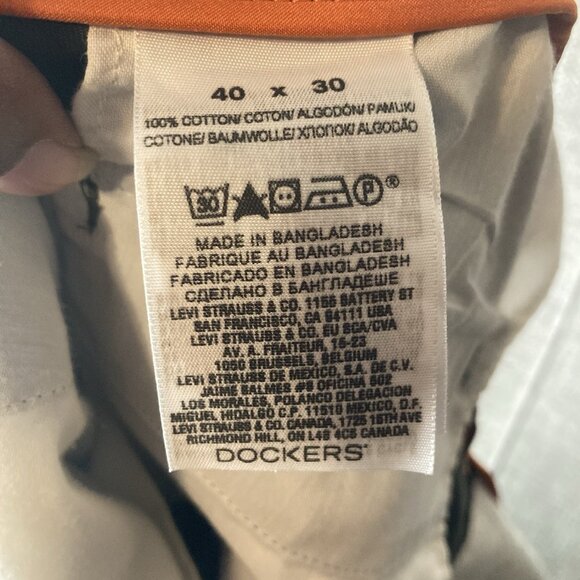 Dockers D3 Mens Olive Green Pants Pleated Front 40 X 30 (Meas 40X 27.5). - Picture 7 of 8